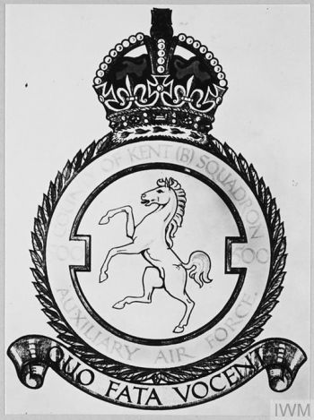 Coat of arms (crest) of the No 500 (County of Kent) Squadron, Royal Auxiliary Air Force