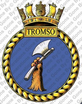Coat of arms (crest) of the HMS Tromso, Royal Navy