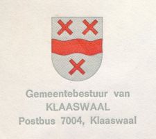 Wapen van Klaaswaal/Arms (crest) of Klaaswaal