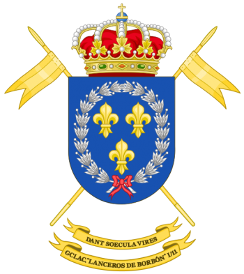 Coat of arms (crest) of Light Armoured Cavalry Group Lanceros de Borbón I-11, Spanish Army