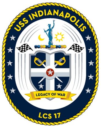 Coat of arms (crest) of the Littoral Combat Ship USS Indianapolis (LCS-17)
