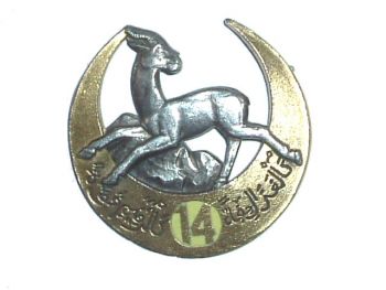 Coat of arms (crest) of 14th Algerian Rifle Regiment, French Army
