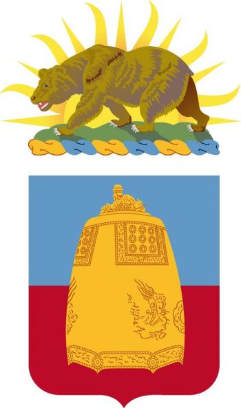 Coat of arms (crest) of the 215th Armored Field Artillery Battalion, California Army National Guard