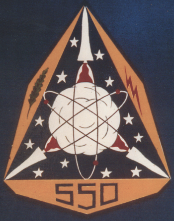 Coat of arms (crest) of the 550th Strategic Missile Squadron, US Air Force