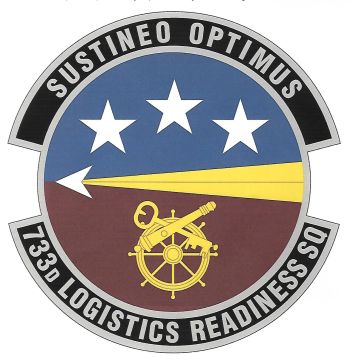 Coat of arms (crest) of the 733rd Logistics Readiness Squadron, US Air Force