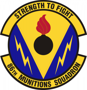 Coat of arms (crest) of the 86th Munitions Squadron, US Air Force