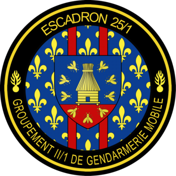 Coat of arms (crest) of the Mobile Gendarmerie Squadron 25-1, France