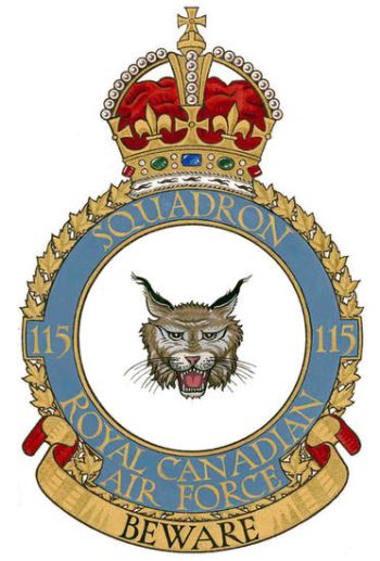 Coat of arms (crest) of the No 115 (Bomber Reconnaissance) Squadron, Royal Canadian Air Force