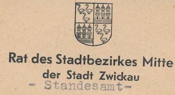 Wappen von Zwickau/Coat of arms (crest) of Zwickau
