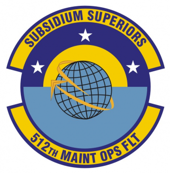 Coat of arms (crest) of the 512th Maintenance Operations Flight, US Air Force