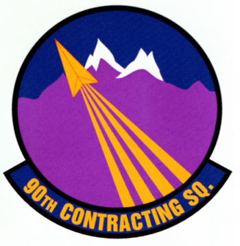 Coat of arms (crest) of the 90th Contracting Squadron, US Air Force