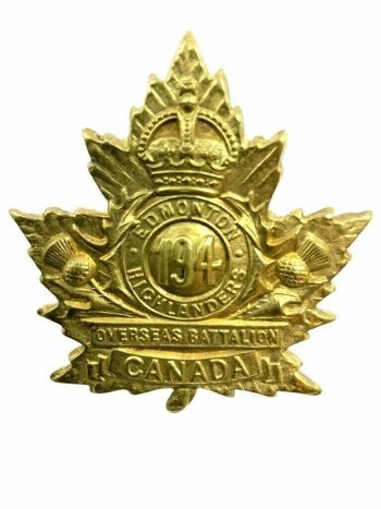 Coat of arms (crest) of the 194th (Edmonton Highlanders) Battalion, CEF