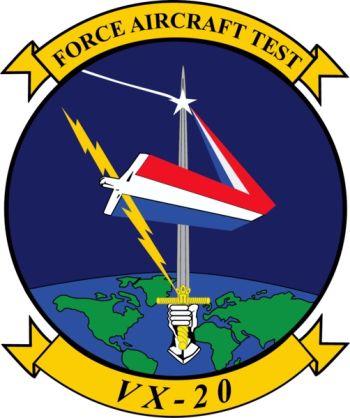 Coat of arms (crest) of the Air Test and Evaluation Squadron 20 (VX-20) Force, US Navy