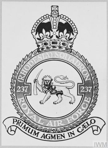 Coat of arms (crest) of the No 237 (Rhodesia) Squadron, Royal Air Force