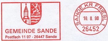 Wappen von Sande (Friesland)/Coat of arms (crest) of Sande (Friesland)