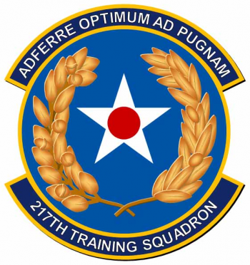 Coat of arms (crest) of the 217th Training Squadron, Texas Air National Guard