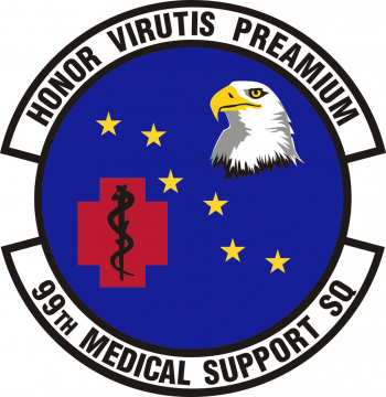 Coat of arms (crest) of the 99th Medical Support Squadron, US Air Force
