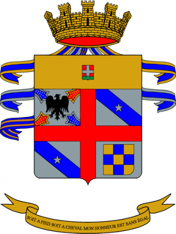 Coat of arms (crest) of 4th Cavalry Regiment Genova Cavalleria, Italian Army