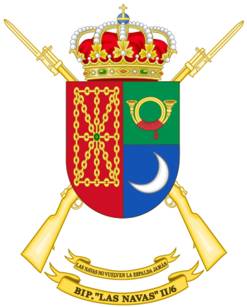 Coat of arms (crest) of the Protected Infantry Battalion Las Navas II-6, Spanish Army
