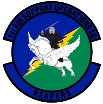 Coat of arms (crest) of the 1st Air Support Operations Squadron, US Air Force