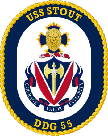 Coat of arms (crest) of the Destroyer USS Stout