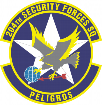 Coat of arms (crest) of the 204th Security Forces Squadron, Texas Air National Guard