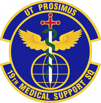 Coat of arms (crest) of the 19th Medical Support Squadron, US Air Force