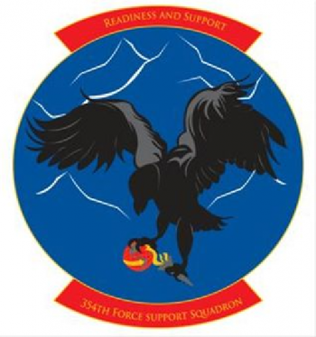 Coat of arms (crest) of the 354th Force Support Squadron, US Air Force