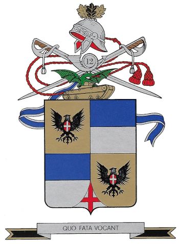 Coat of arms (crest) of 12th Cavalry Regiment Cavallegeri di Saluzzo, Italian Army