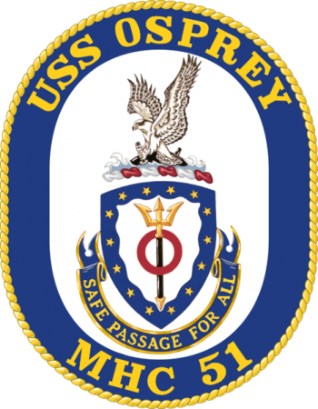 Coat of arms (crest) of the Mine Hunter USS Osprey (MHC-51)