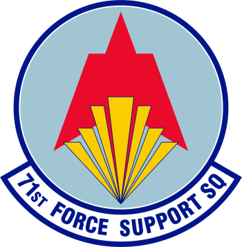 Coat of arms (crest) of the 71st Force Support Squadron, US Air Force