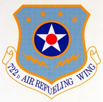 Coat of arms (crest) of the 722nd Air Refueling Wing, US Air Force