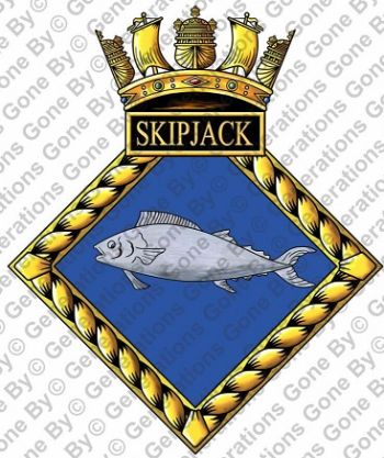 Coat of arms (crest) of the HMS Skipjack, Royal Navy