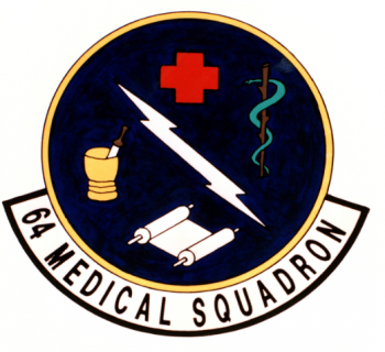Coat of arms (crest) of the 64th Medical Squadron, US Air Force