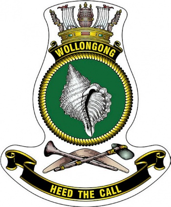 Coat of arms (crest) of the HMAS Woolongong, Royal Australian Navy