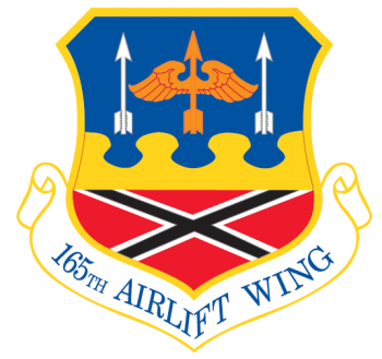 Coat of arms (crest) of the 165th Airlift Wing, Georgia Air National Guard