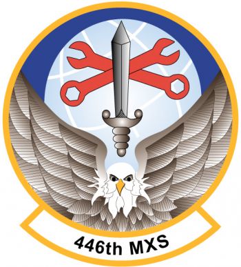 Coat of arms (crest) of the 446th Maintenance Squadron, US Air Force