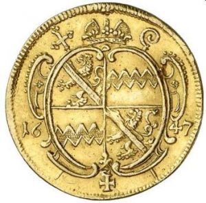 Arms (crest) of Melchior Otto Voit von Salzburg