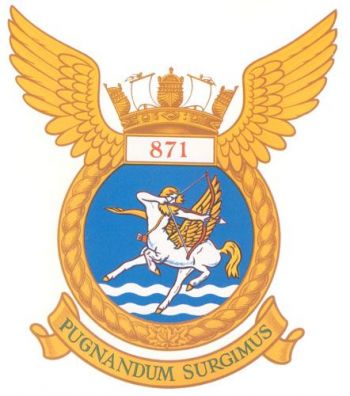 Coat of arms (crest) of the No 871 Naval Air Squadron (VF-871), Royal Canadian Navy