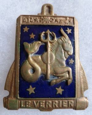 Arms of Weather Frigate Le Verrier, French Navy