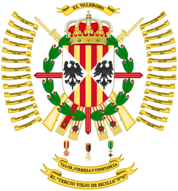 Coat of arms (crest) of the Infantry Regiment Tercio Viejo de Sicilia No 67, Spanish Army