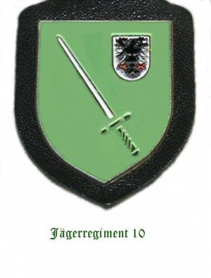 Coat of arms (crest) of the Jaeger Regiment 10, German Army