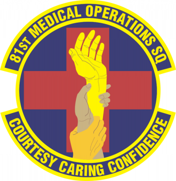 Coat of arms (crest) of the 81st Medical Operations Squadron, US Air Force