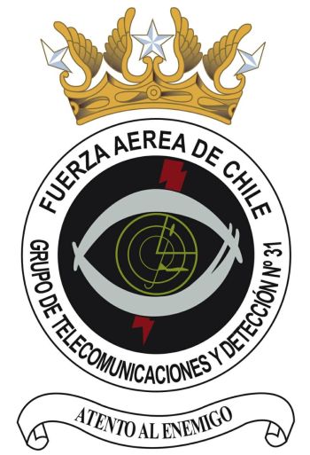 Blason de Telecommunications and Detection Group No 31, Air Force of Chile/Arms (crest) of Telecommunications and Detection Group No 31, Air Force of Chile