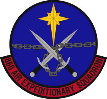 Coat of arms (crest) of the 866th Air Expeditionary Squadron, US Air Force