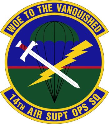Coat of arms (crest) of the 14th Air Support Operations Squadron, US Air Force