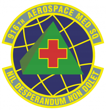 Coat of arms (crest) of the 916th Aerospace Medicine Squadron, US Air Force