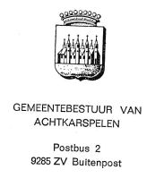 Wapen van Achtkarspelen/Arms (crest) of Achtkarspelen