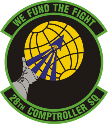 Coat of arms (crest) of the 28th Comptroller Squadron, US Air Force