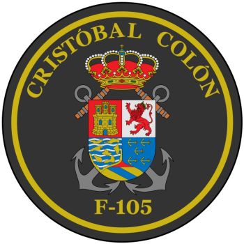 Coat of arms (crest) of the Frigate Cristobál Colon (F-105), Spanish Navy